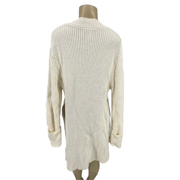 Athleta Small Women Shasta V-Neck Sweater #632081 Wool Blend Chunky Knit CLT - Picture 2 of 9